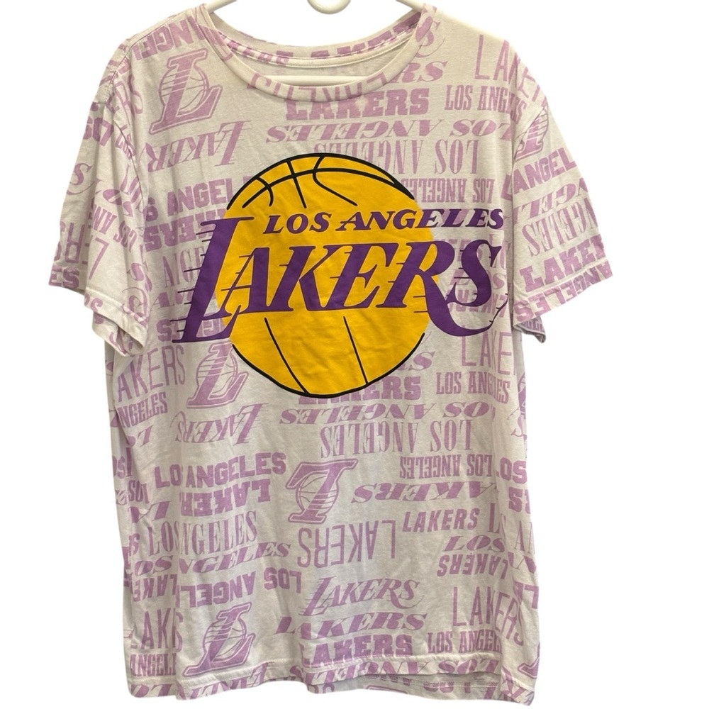 NBA LA Los Angeles Lakers Mens Purple Tee T Shirt Size XL